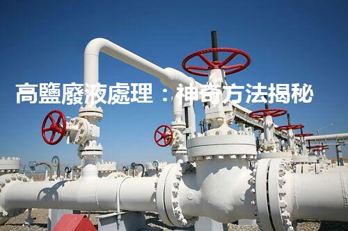 高鹽廢液處理：神奇方法揭秘，廢液變寶藏？